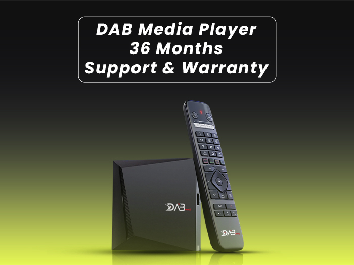 DAB Media Player- 36 Months Support & Warranty 