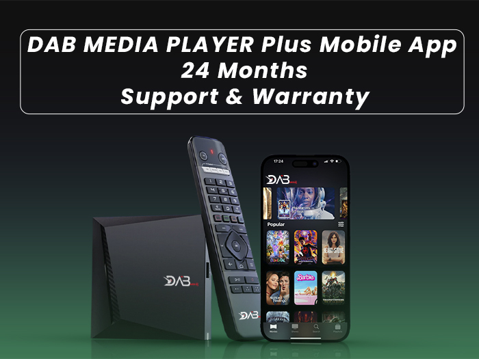 DAB MEDIA PLAYER Plus Mobile App - 24 Months Support & Warranty 
